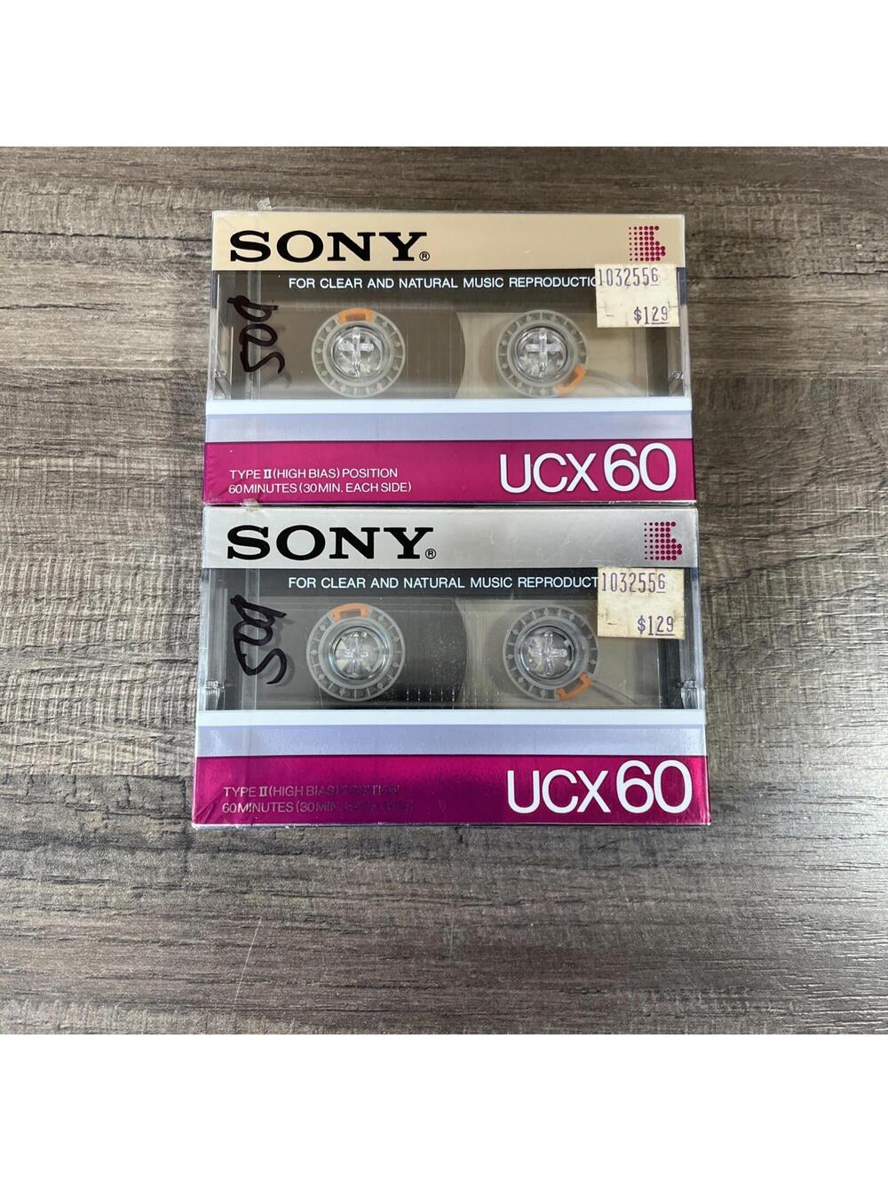 SONY UCX 60  VS. I TYPE II CASSETTE TAPE  2 New Sealed